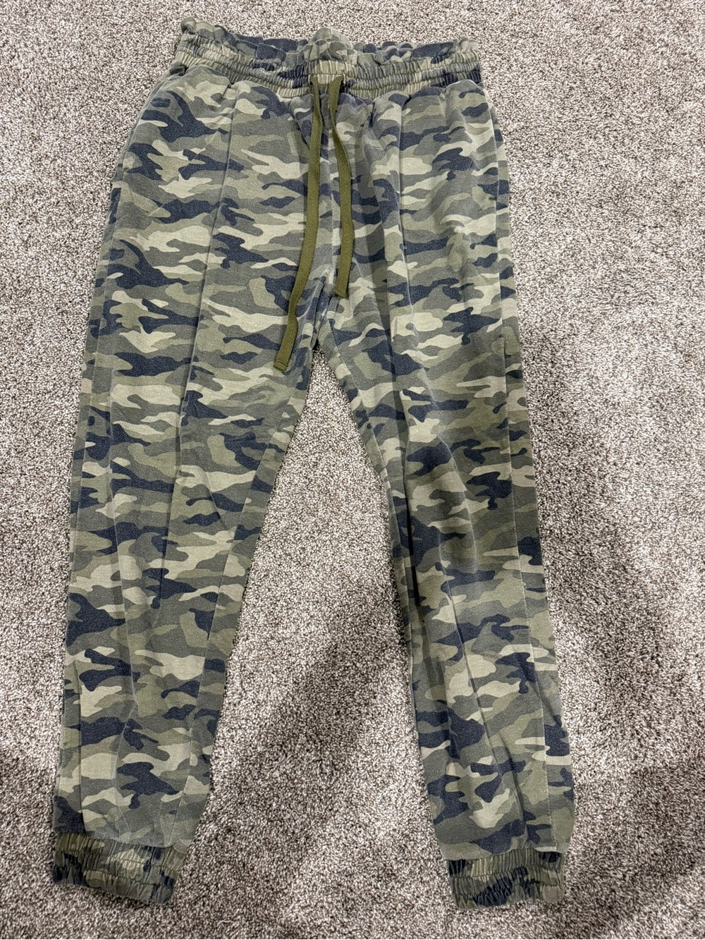 No Boundaries Olive & Black Camo Jogger Pants